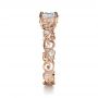 18k Rose Gold 18k Rose Gold Organic Diamond Engagement Ring - Side View -  1176 - Thumbnail