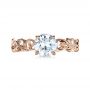 14k Rose Gold 14k Rose Gold Organic Diamond Engagement Ring - Top View -  1176 - Thumbnail