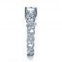 18k White Gold Organic Diamond Engagement Ring - Side View -  1174 - Thumbnail