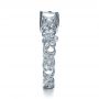 18k White Gold Organic Diamond Engagement Ring - Side View -  1174 - Thumbnail
