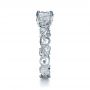 18k White Gold Organic Diamond Engagement Ring - Side View -  1176 - Thumbnail