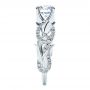 18k White Gold 18k White Gold Organic Diamond Engagement Ring - Side View -  1289 - Thumbnail