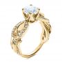 14k Yellow Gold 14k Yellow Gold Organic Diamond Engagement Ring - Three-Quarter View -  1289 - Thumbnail