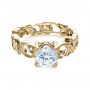 14k Yellow Gold 14k Yellow Gold Organic Diamond Engagement Ring - Flat View -  1174 - Thumbnail
