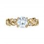 14k Yellow Gold 14k Yellow Gold Organic Diamond Engagement Ring - Top View -  1174 - Thumbnail