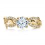 14k Yellow Gold 14k Yellow Gold Organic Diamond Engagement Ring - Top View -  1289 - Thumbnail