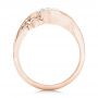 14k Rose Gold 14k Rose Gold Organic Leaf Solitaire Diamond Engagement Ring - Front View -  102411 - Thumbnail