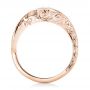 18k Rose Gold 18k Rose Gold Organic Leaf Solitaire Diamond Engagement Ring - Front View -  102580 - Thumbnail