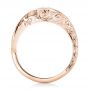 14k Rose Gold 14k Rose Gold Organic Leaf Solitaire Diamond Engagement Ring - Front View -  102580 - Thumbnail