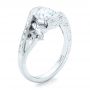  Platinum Platinum Organic Leaf Solitaire Diamond Engagement Ring - Three-Quarter View -  102580 - Thumbnail