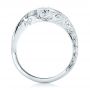  Platinum Platinum Organic Leaf Solitaire Diamond Engagement Ring - Front View -  102580 - Thumbnail