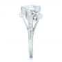  Platinum Platinum Organic Leaf Solitaire Diamond Engagement Ring - Side View -  102580 - Thumbnail