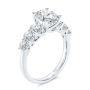 14k White Gold Oval 7 Stone Diamond Engagement Ring - Three-Quarter View -  108152 - Thumbnail