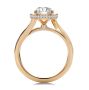 14k Rose Gold 14k Rose Gold Oval Bezel With Peekaboo And Hidden Halo Diamond Engagement Ring - Front View -  108123 - Thumbnail