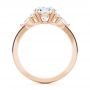 14k Rose Gold 14k Rose Gold Oval Cluster Engagement Ring - Front View -  107282 - Thumbnail