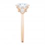 14k Rose Gold 14k Rose Gold Oval Cluster Engagement Ring - Side View -  107282 - Thumbnail