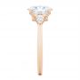 14k Rose Gold 14k Rose Gold Oval Cluster Engagement Ring - Side View -  107282 - Thumbnail