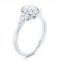  Platinum Platinum Oval Cluster Engagement Ring - Three-Quarter View -  107282 - Thumbnail