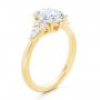 14k Yellow Gold 14k Yellow Gold Oval Cluster Engagement Ring - Three-Quarter View -  107282 - Thumbnail