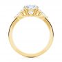 18k Yellow Gold Oval Cluster Engagement Ring - Front View -  107282 - Thumbnail