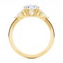 18k Yellow Gold Oval Cluster Engagement Ring - Front View -  107282 - Thumbnail