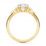 14k Yellow Gold 14k Yellow Gold Oval Cluster Engagement Ring - Front View -  107282 - Thumbnail