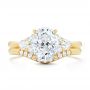 14k Yellow Gold 14k Yellow Gold Oval Cluster Engagement Ring - Top View -  107282 - Thumbnail