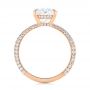 18k Rose Gold Oval Diamond Engagement Ring - Front View -  104080 - Thumbnail