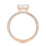 18k Rose Gold Oval Diamond Engagement Ring - Front View -  104080 - Thumbnail