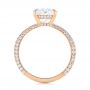 14k Rose Gold 14k Rose Gold Oval Diamond Engagement Ring - Front View -  104080 - Thumbnail