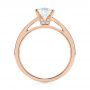 14k Rose Gold Oval Diamond Engagement Ring - Front View -  104252 - Thumbnail