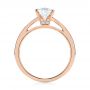 14k Rose Gold Oval Diamond Engagement Ring - Front View -  104252 - Thumbnail