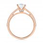 18k Rose Gold 18k Rose Gold Oval Diamond Engagement Ring - Front View -  104252 - Thumbnail