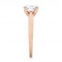 18k Rose Gold 18k Rose Gold Oval Diamond Engagement Ring - Side View -  104252 - Thumbnail