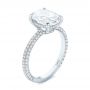 18k White Gold 18k White Gold Oval Diamond Engagement Ring - Three-Quarter View -  104080 - Thumbnail