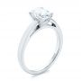18k White Gold 18k White Gold Oval Diamond Engagement Ring - Three-Quarter View -  104252 - Thumbnail