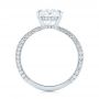 18k White Gold 18k White Gold Oval Diamond Engagement Ring - Front View -  104080 - Thumbnail