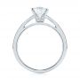 18k White Gold 18k White Gold Oval Diamond Engagement Ring - Front View -  104252 - Thumbnail