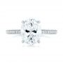 14k White Gold 14k White Gold Oval Diamond Engagement Ring - Top View -  104080 - Thumbnail