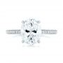  Platinum Platinum Oval Diamond Engagement Ring - Top View -  104080 - Thumbnail