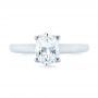14k White Gold 14k White Gold Oval Diamond Engagement Ring - Top View -  104252 - Thumbnail