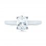  Platinum Platinum Oval Diamond Engagement Ring - Top View -  104252 - Thumbnail