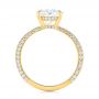 14k Yellow Gold 14k Yellow Gold Oval Diamond Engagement Ring - Front View -  104080 - Thumbnail