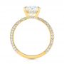 18k Yellow Gold 18k Yellow Gold Oval Diamond Engagement Ring - Front View -  104080 - Thumbnail