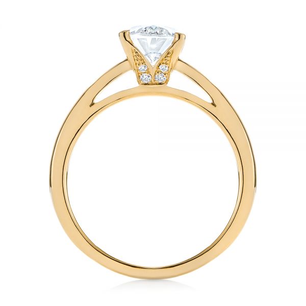 14k Yellow Gold 14k Yellow Gold Oval Diamond Engagement Ring - Front View -  104252