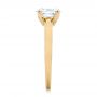 18k Yellow Gold 18k Yellow Gold Oval Diamond Engagement Ring - Side View -  104252 - Thumbnail