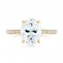 14k Yellow Gold 14k Yellow Gold Oval Diamond Engagement Ring - Top View -  104080 - Thumbnail