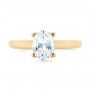 18k Yellow Gold 18k Yellow Gold Oval Diamond Engagement Ring - Top View -  104252 - Thumbnail
