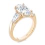 14k Rose Gold 14k Rose Gold Oval Diamond Engagement Ring With Tapered Baguette Accents - Three-Quarter View -  107618 - Thumbnail
