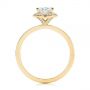 14k Yellow Gold 14k Yellow Gold Oval Diamond Halo Engagement Ring - Front View -  105128 - Thumbnail
